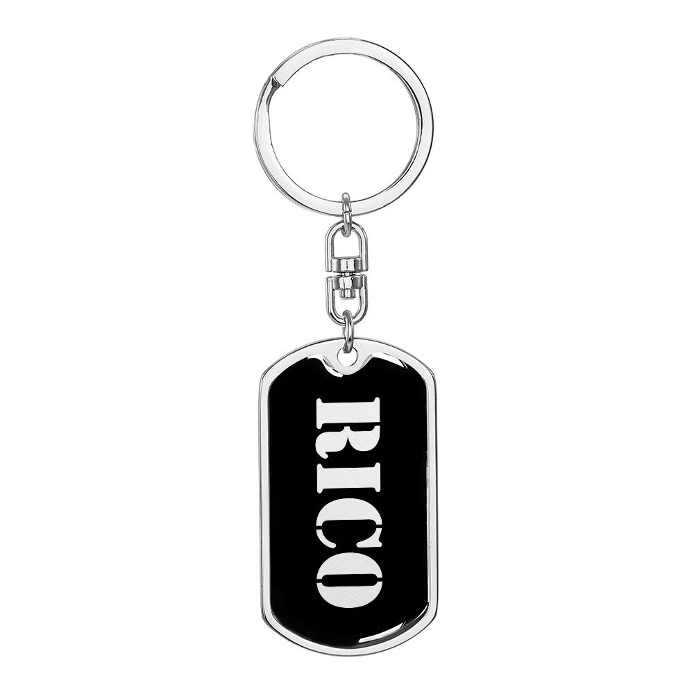 Rico v2 - Luxury Dog Tag Keychain