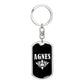 Agnes v03a - Luxury Dog Tag Keychain