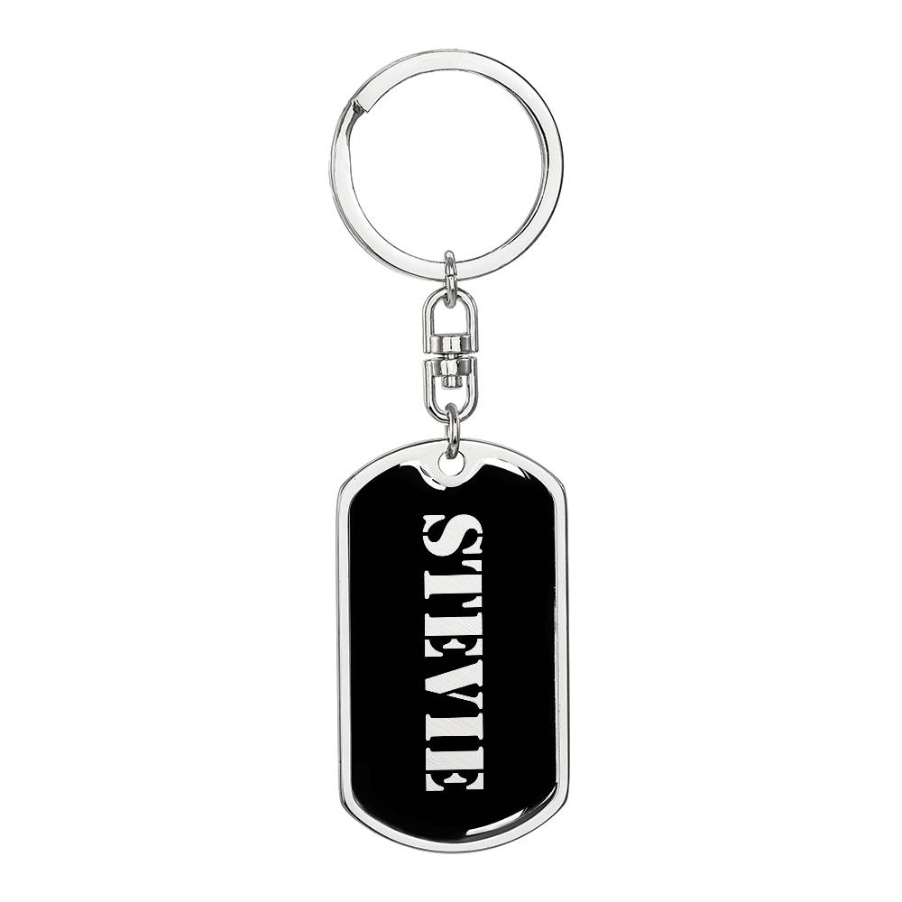 Stevie v2 - Luxury Dog Tag Keychain
