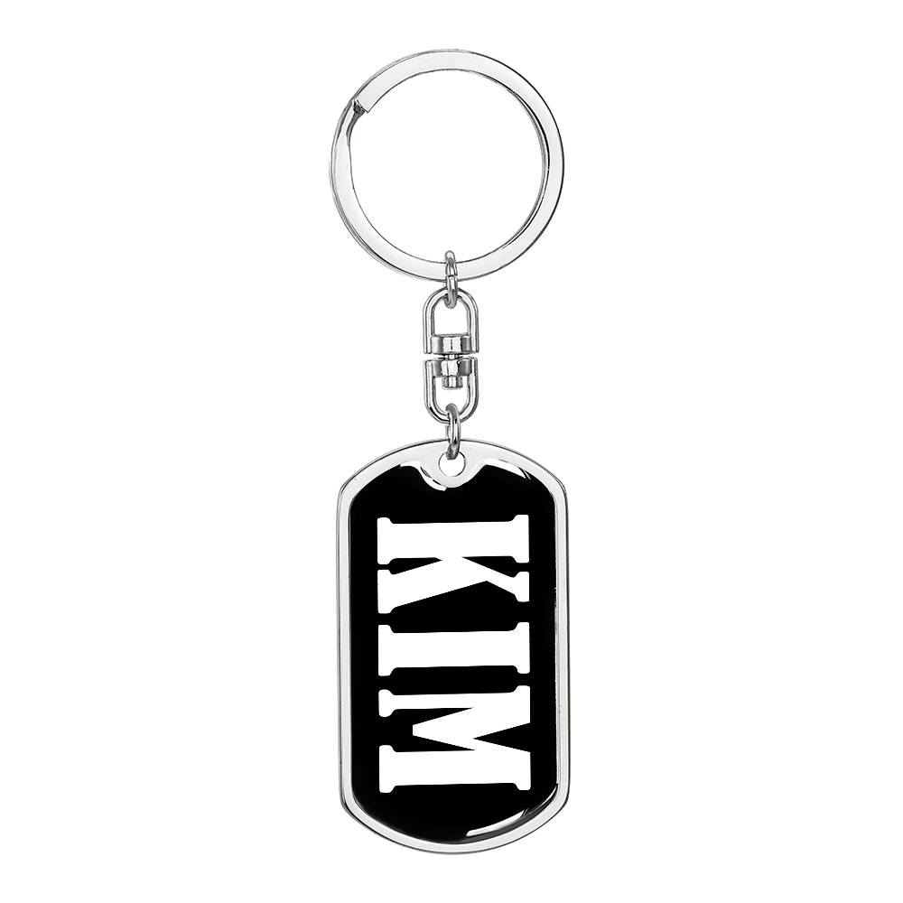 Kim v01w - Luxury Dog Tag Keychain