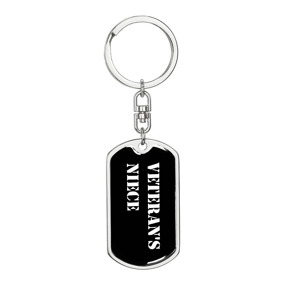 Veteran's Niece v3 - Luxury Dog Tag Keychain