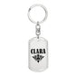 Clara v01a - Luxury Dog Tag Keychain