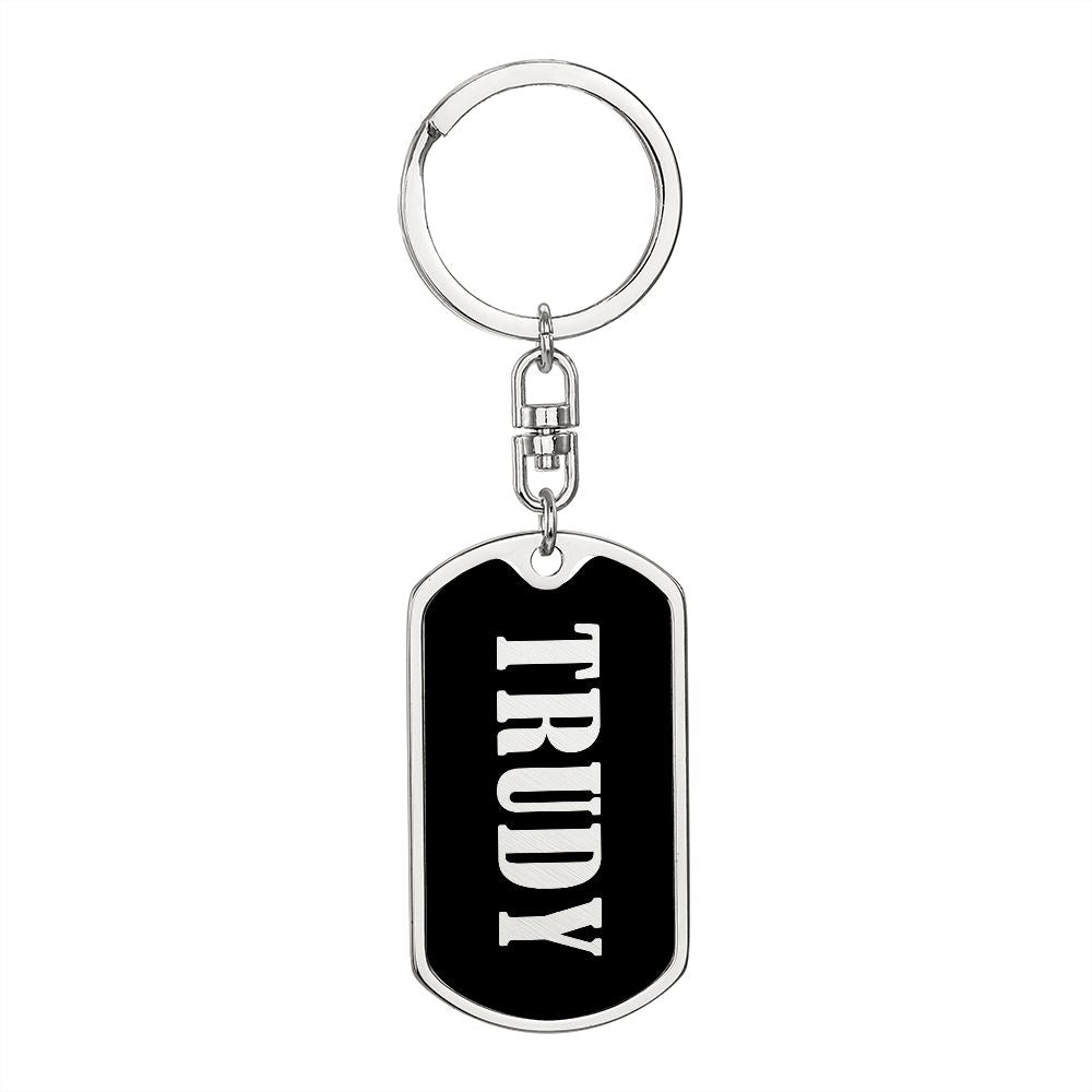 Trudy v02 - Luxury Dog Tag Keychain