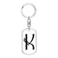 Initial K v001-14 - Luxury Dog Tag Keychain