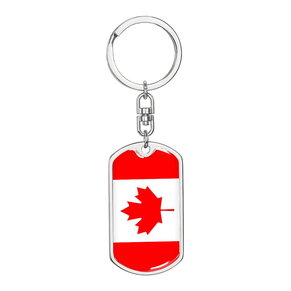 Canadian Flag - Luxury Dog Tag Keychain