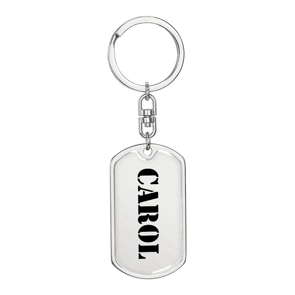 Carol - Luxury Dog Tag Keychain