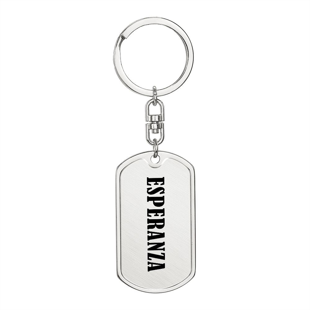 Esperanza v01 - Luxury Dog Tag Keychain