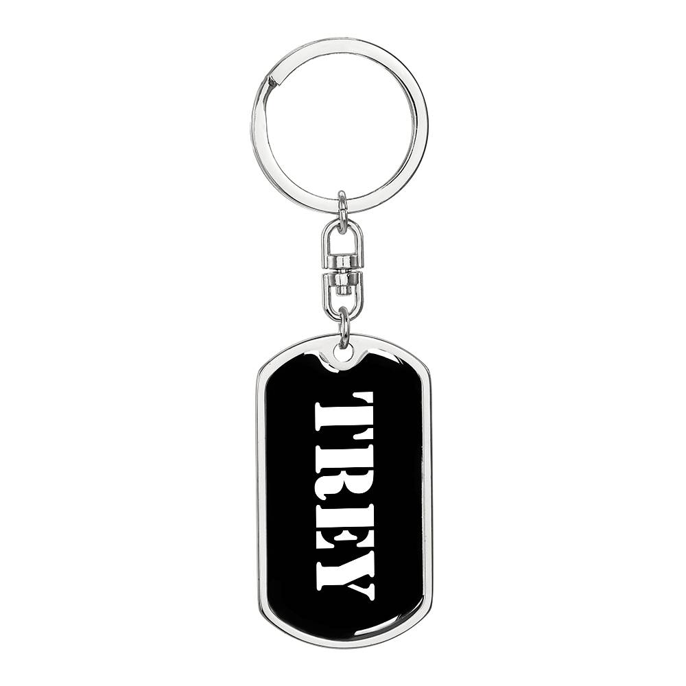 Trey v3 - Luxury Dog Tag Keychain