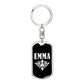 Emma v03a - Luxury Dog Tag Keychain