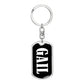 Gail v01w - Luxury Dog Tag Keychain