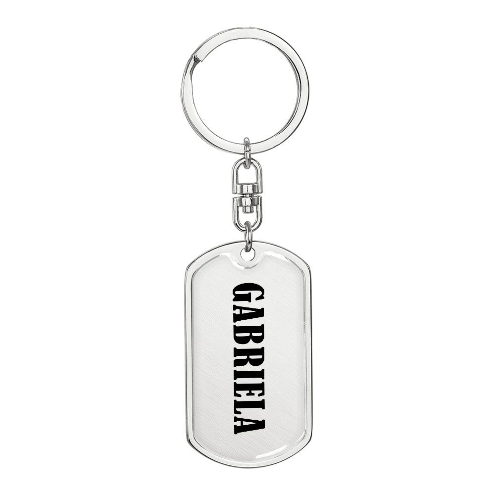 Gabriela v01 - Luxury Dog Tag Keychain