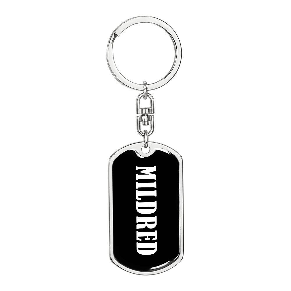 Mildred v01w - Luxury Dog Tag Keychain