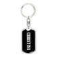 Christina v01w - Luxury Dog Tag Keychain