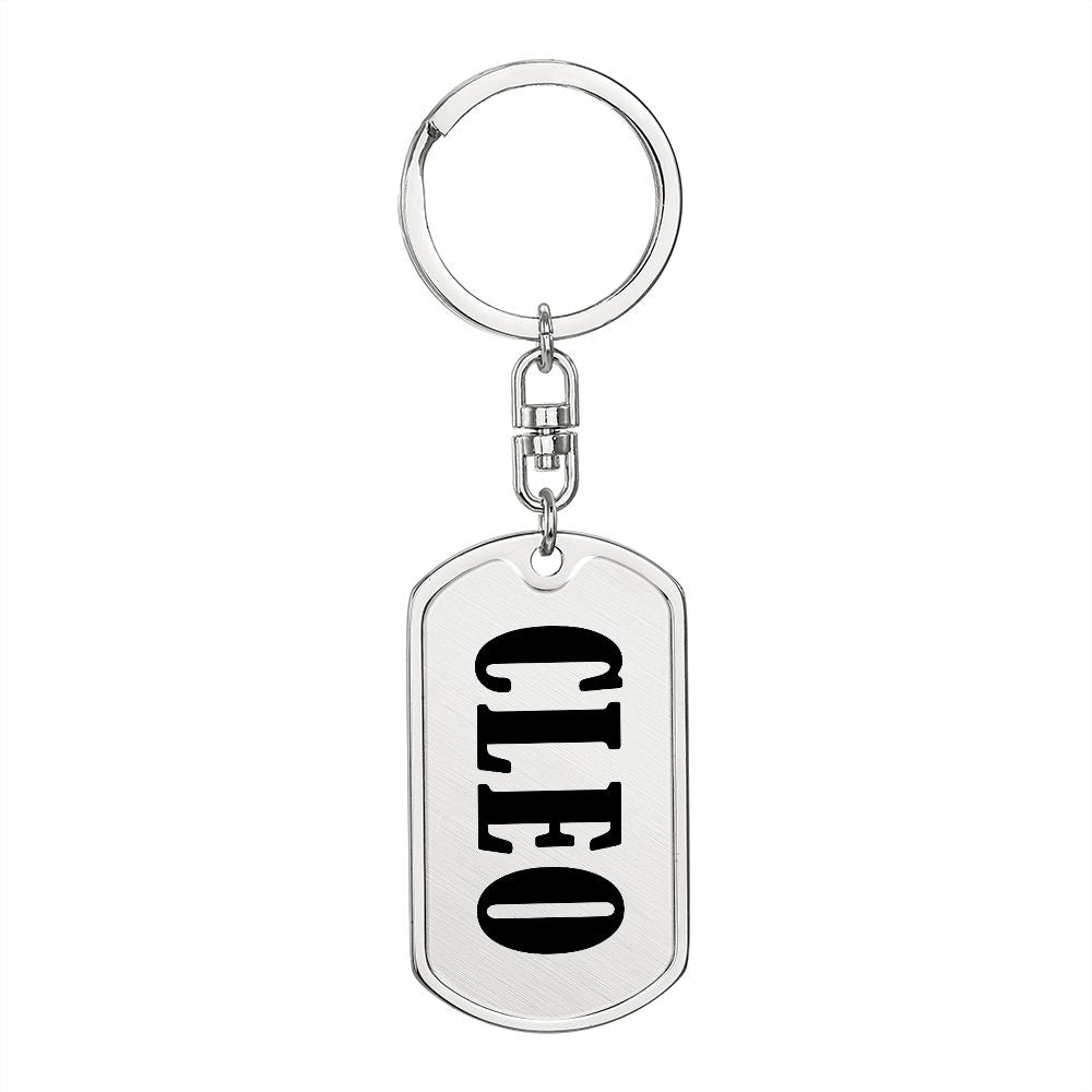 Cleo v01 - Luxury Dog Tag Keychain