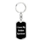 Love My Golden Retriever v6 - Luxury Dog Tag Keychain