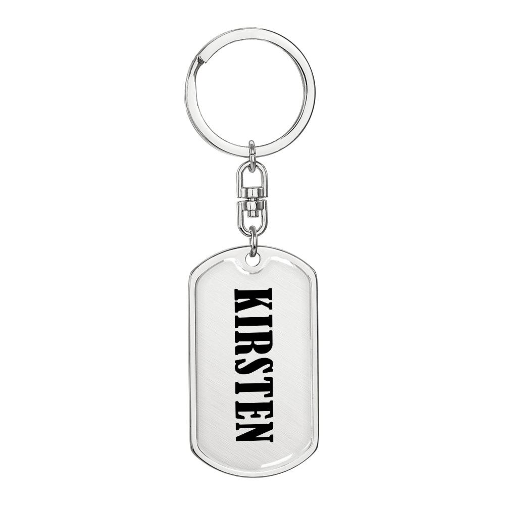 Kirsten v01 - Luxury Dog Tag Keychain