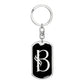 Initial B v001-12 - Luxury Dog Tag Keychain
