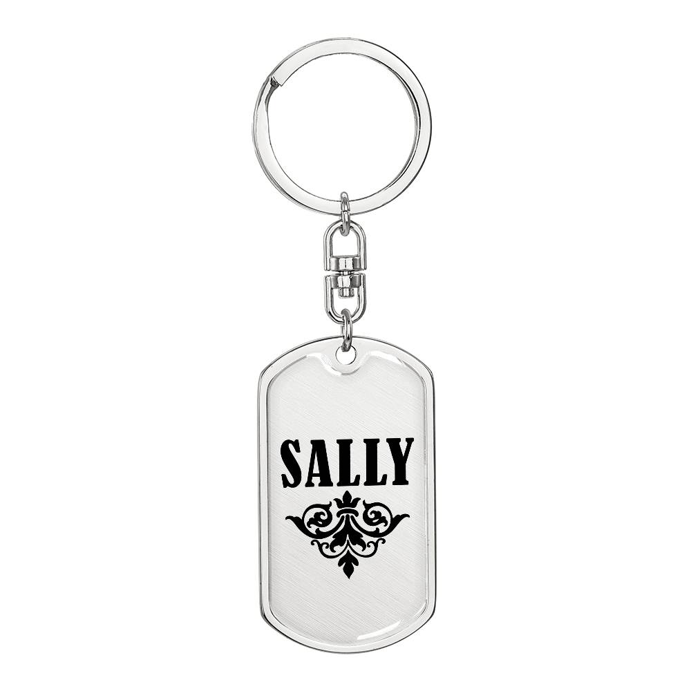 Sally v01a - Luxury Dog Tag Keychain