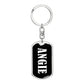 Angie v01w - Luxury Dog Tag Keychain
