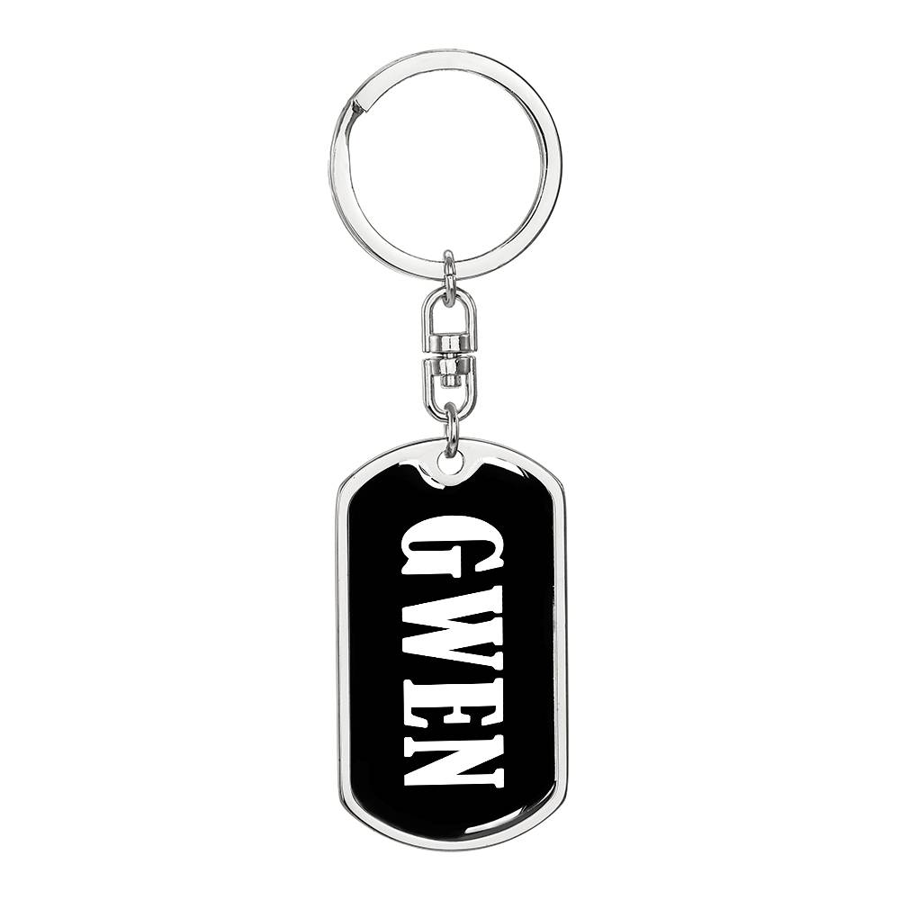 Gwen v03 - Luxury Dog Tag Keychain