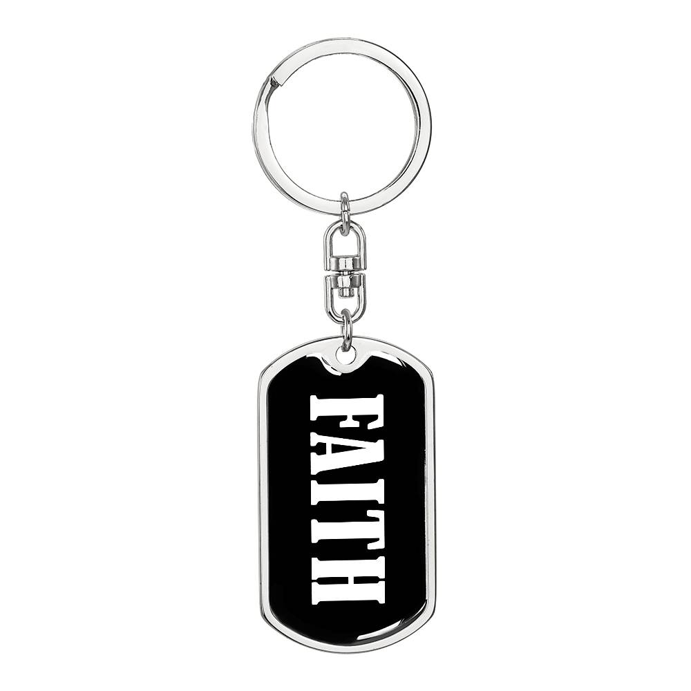 Faith v03 - Luxury Dog Tag Keychain