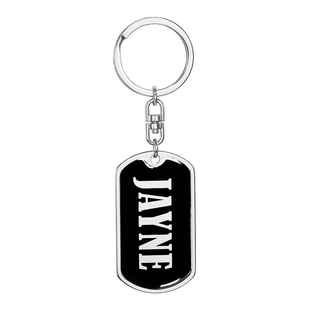 Jayne v02 - Luxury Dog Tag Keychain