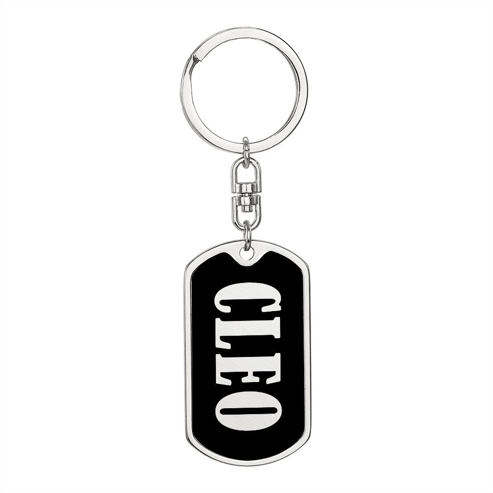 Cleo v02 - Luxury Dog Tag Keychain