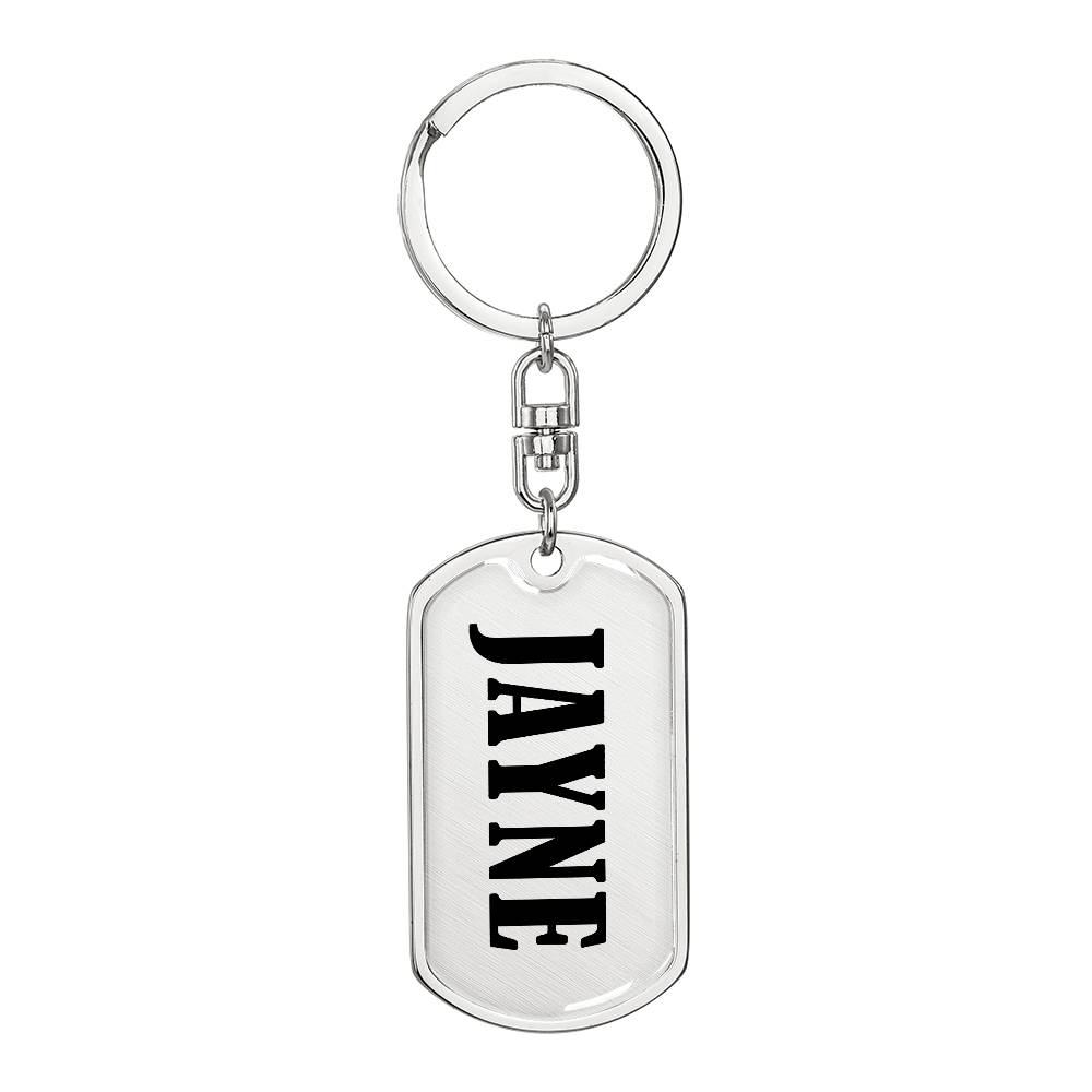 Jayne v01 - Luxury Dog Tag Keychain