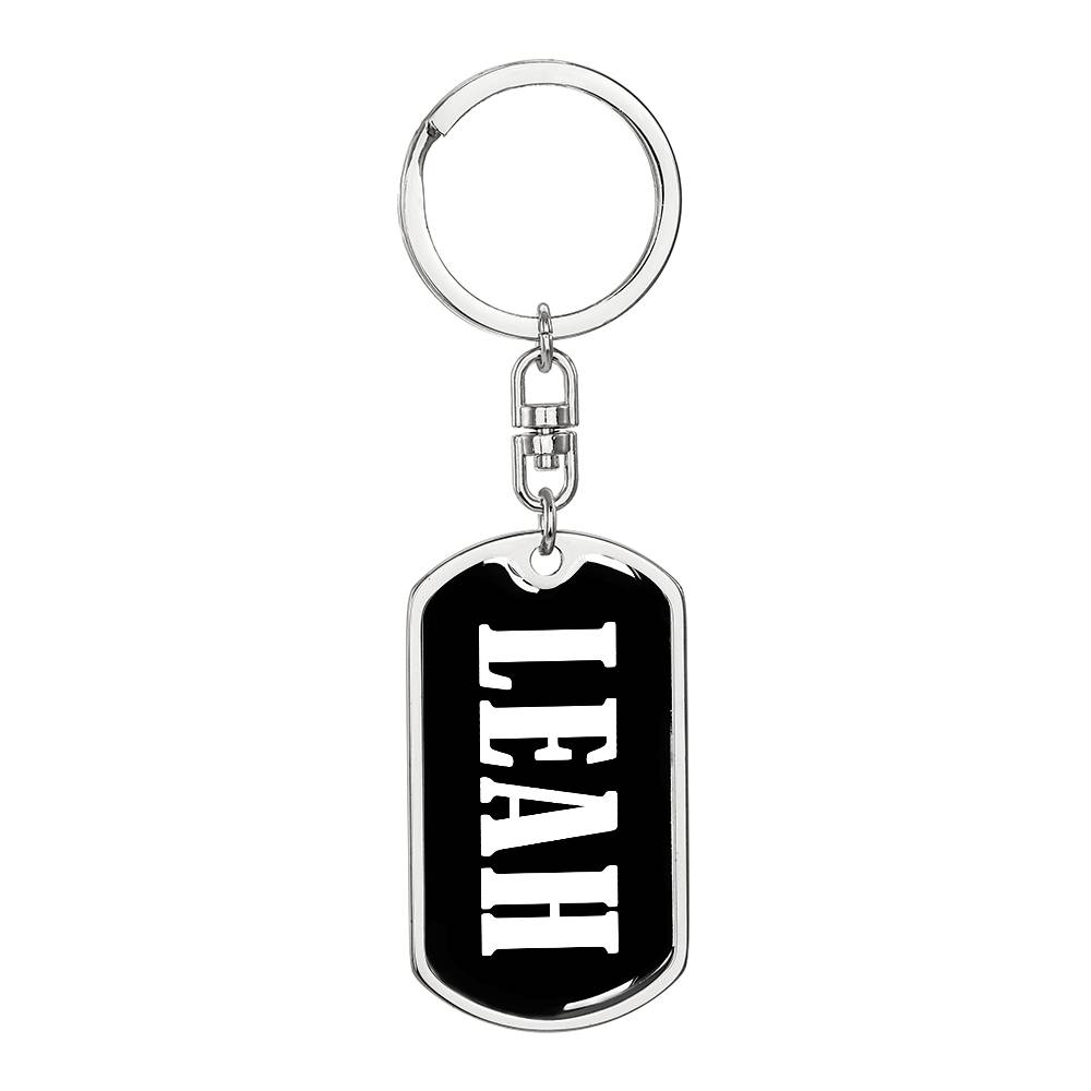 Leah v01w - Luxury Dog Tag Keychain