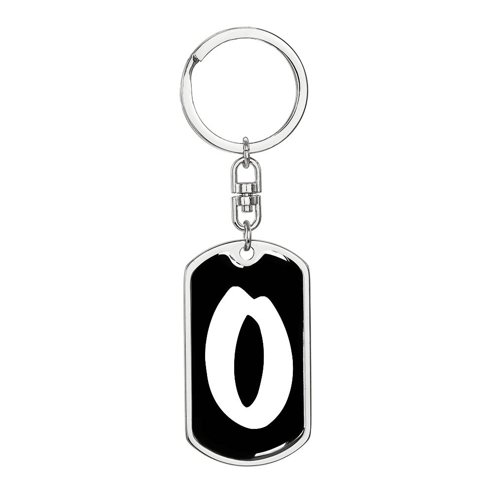 Initial O v3b - Luxury Dog Tag Keychain