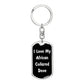 Love My African Collared Dove v3 - Luxury Dog Tag Keychain