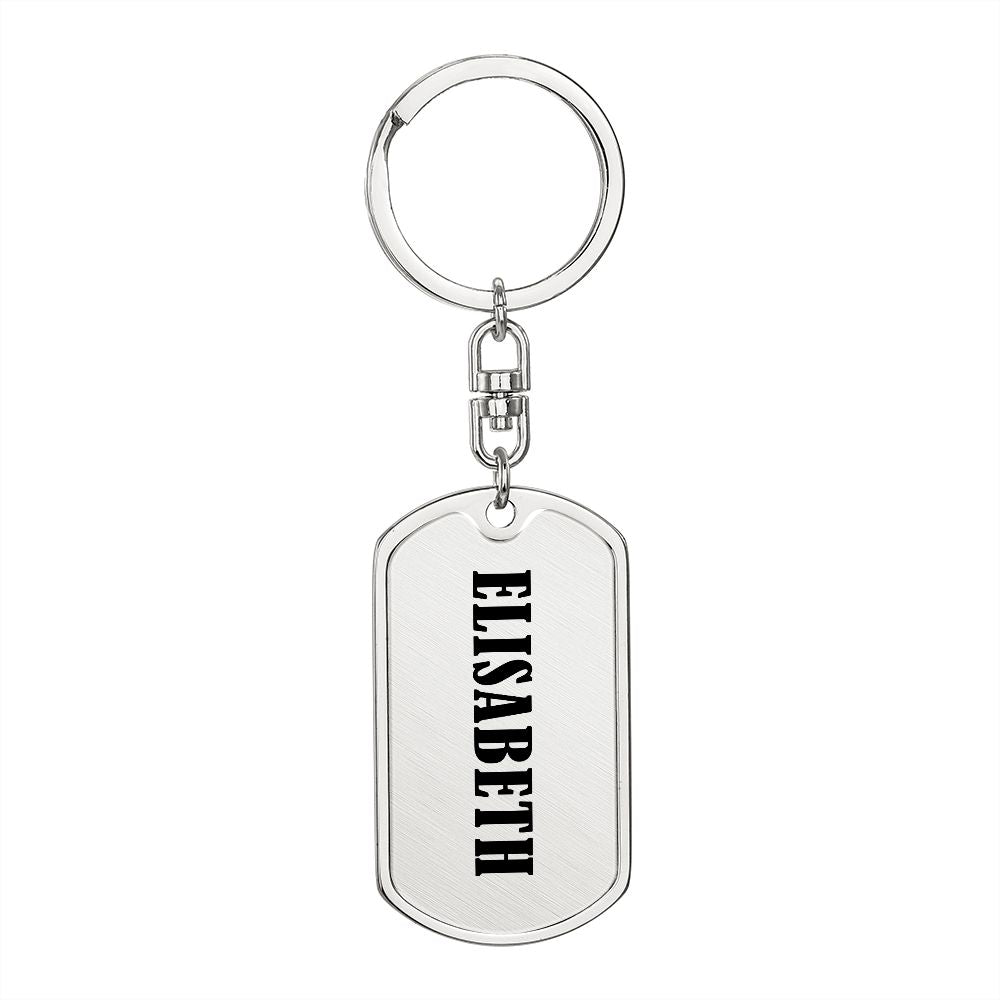 Elisabeth v01 - Luxury Dog Tag Keychain
