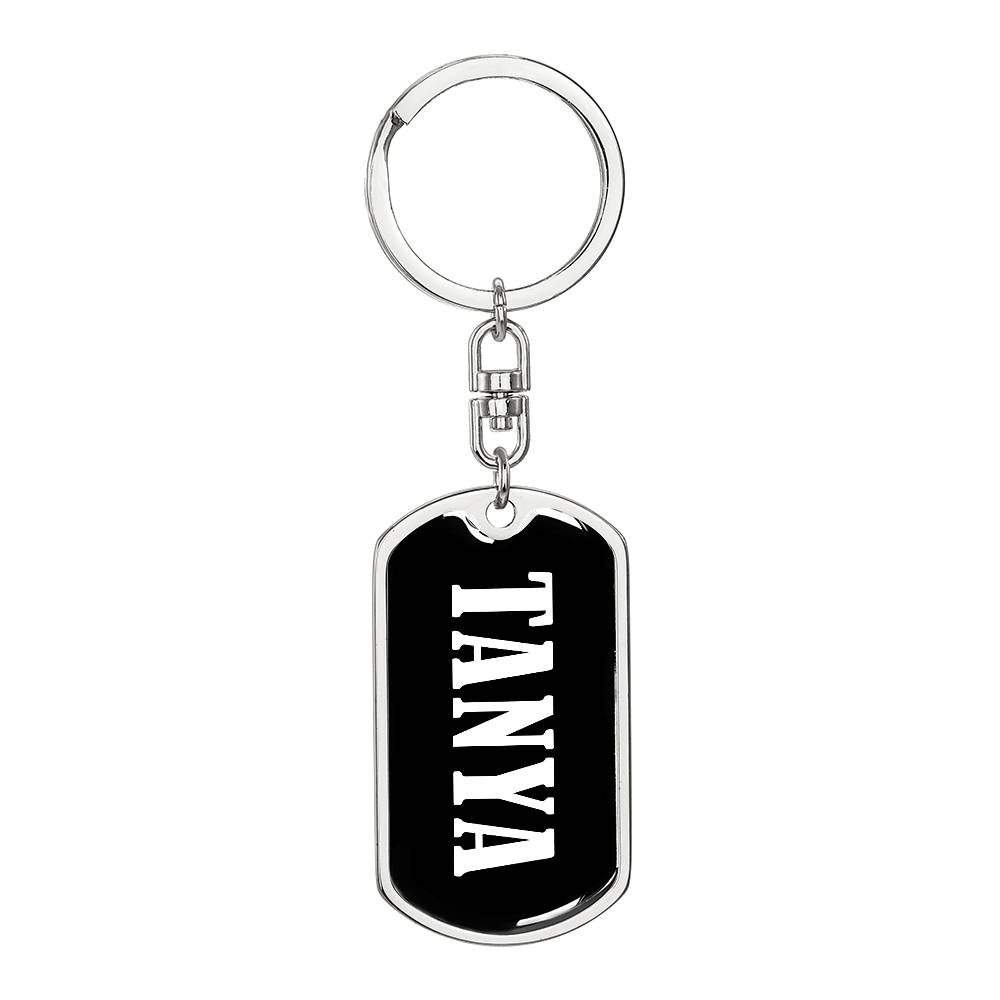 Tanya v01w - Luxury Dog Tag Keychain