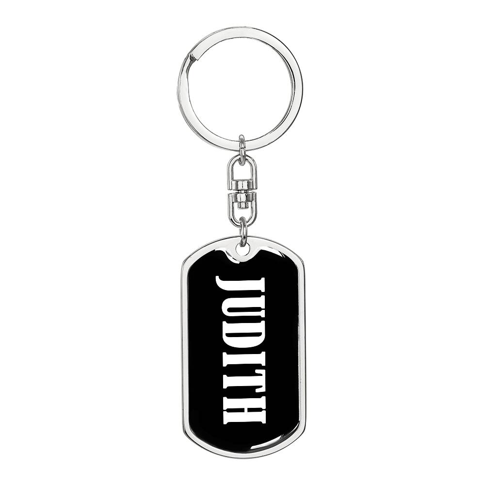 Judith v01w - Luxury Dog Tag Keychain