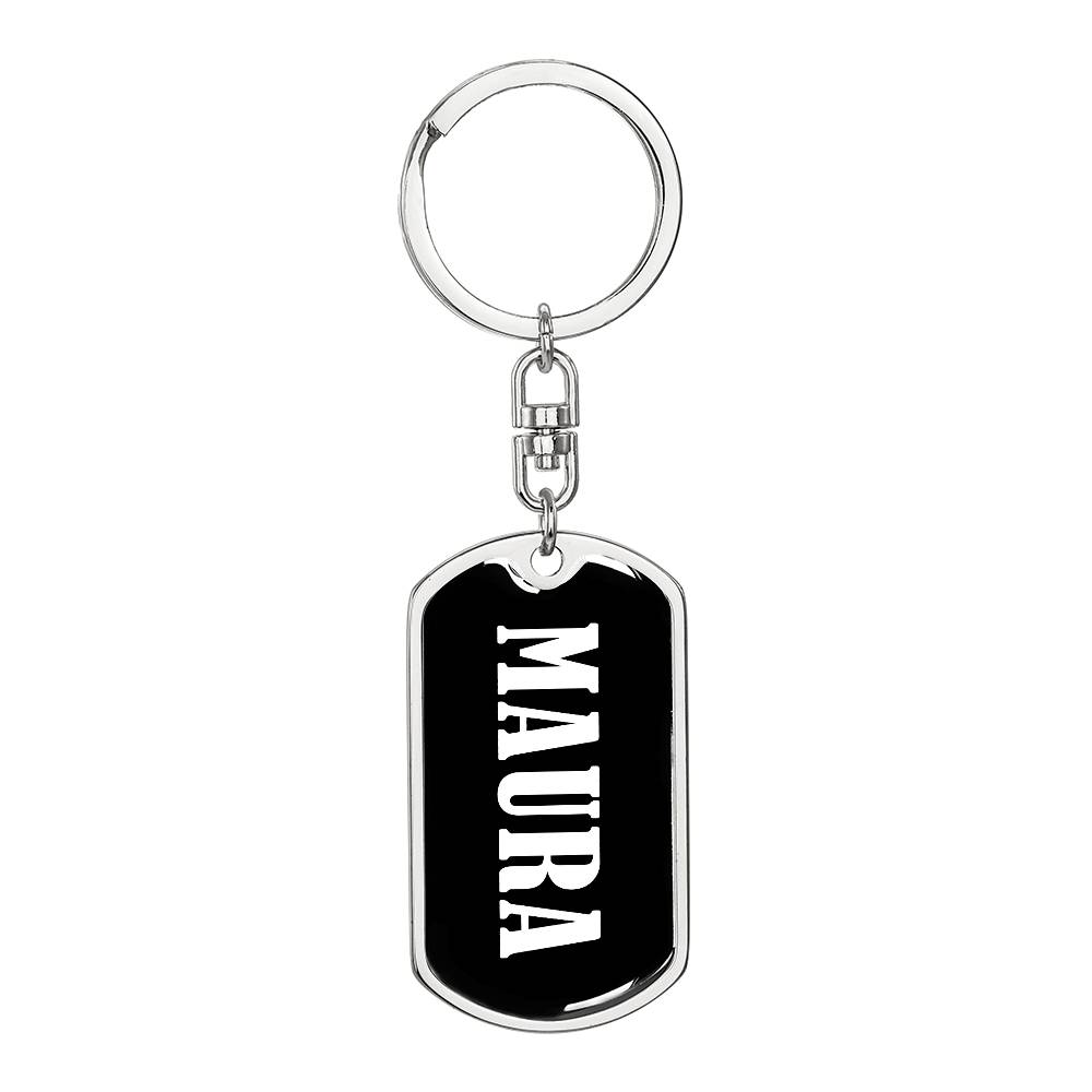 Maura v03 - Luxury Dog Tag Keychain