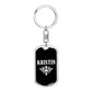 Kristin v02a - Luxury Dog Tag Keychain