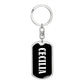 Cecilia v01w - Luxury Dog Tag Keychain
