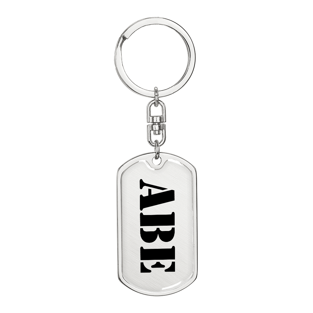 Abe - Luxury Dog Tag Keychain