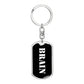 Brain v2 - Luxury Dog Tag Keychain