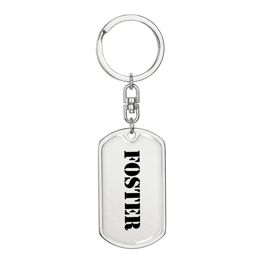 Foster - Luxury Dog Tag Keychain