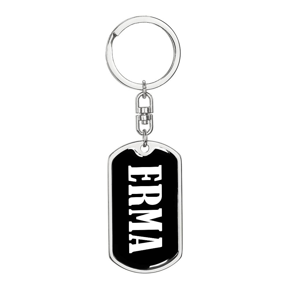 Erma v01w - Luxury Dog Tag Keychain