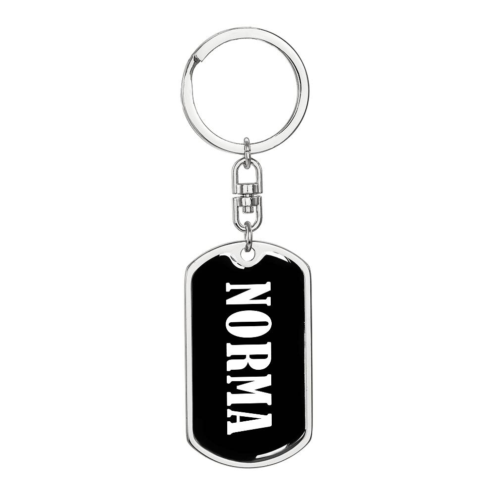 Norma v01w - Luxury Dog Tag Keychain