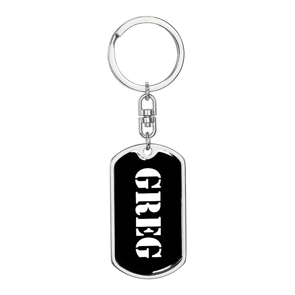 Greg v2 - Luxury Dog Tag Keychain