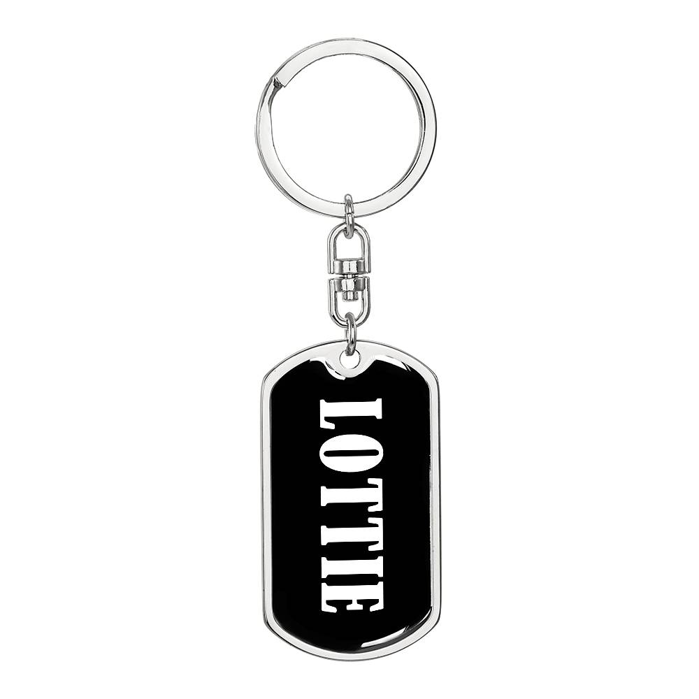 Lottie v03 - Luxury Dog Tag Keychain