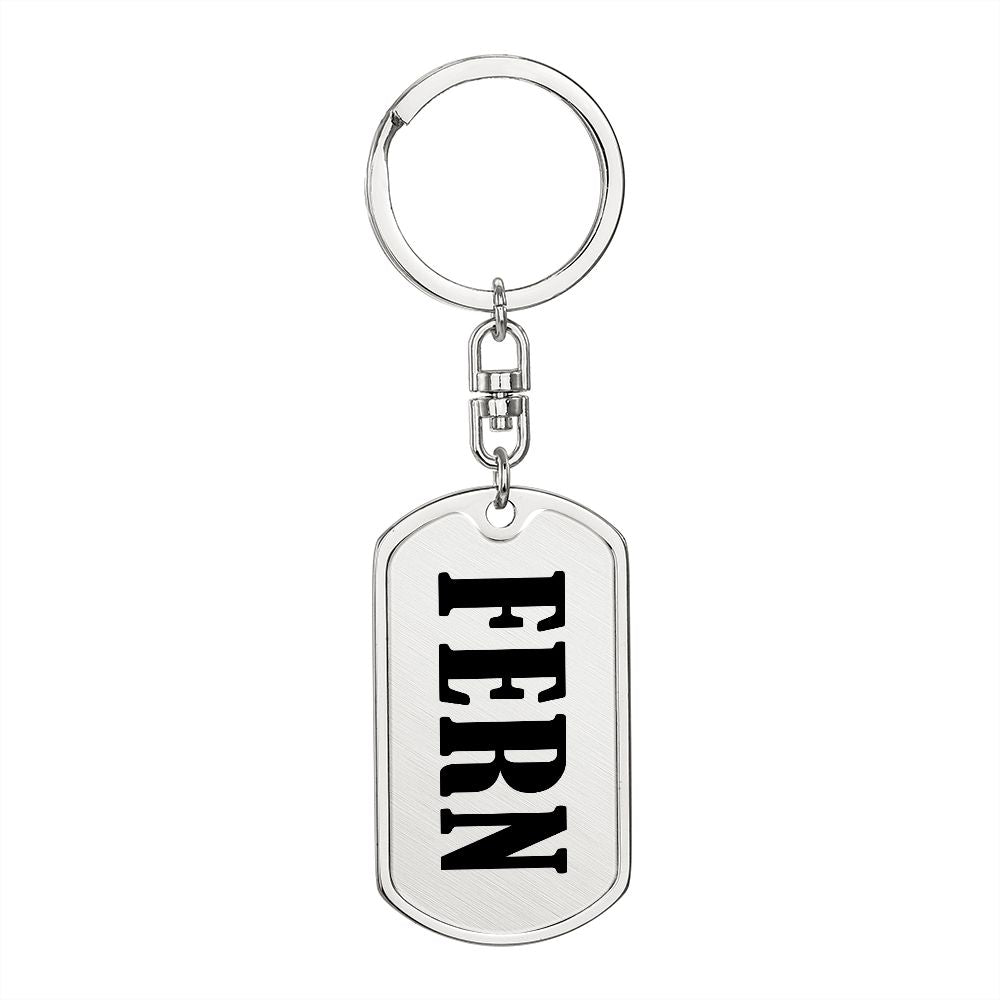 Fern v01 - Luxury Dog Tag Keychain