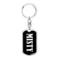 Misty v01w - Luxury Dog Tag Keychain