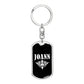 Joann v03a - Luxury Dog Tag Keychain