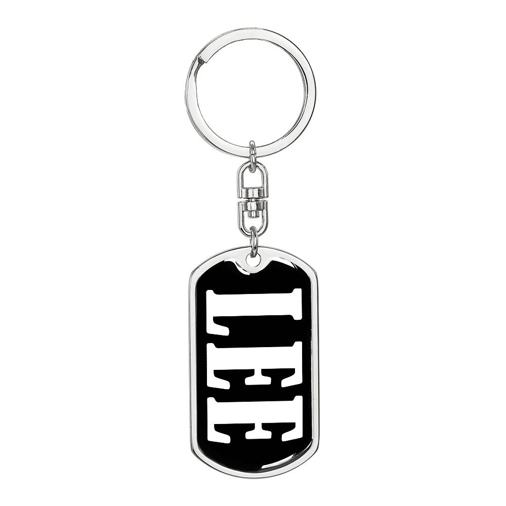 Lee v01w - Luxury Dog Tag Keychain