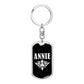 Annie v03a - Luxury Dog Tag Keychain