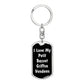 Love My Petit Basset Griffon Vendeen v6 - Luxury Dog Tag Keychain